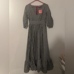 Kate Spade Mini Gingham Bodega Dress, Black Size 2 NWT